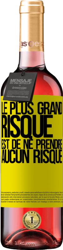 29,95 € Envoi gratuit | Vin rosé Édition ROSÉ Le plus grand risque est de ne prendre aucun risque Étiquette Jaune. Étiquette personnalisable Vin jeune Récolte 2024 Tempranillo