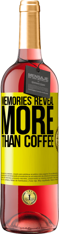 29,95 € Free Shipping | Rosé Wine ROSÉ Edition Memories reveal more than coffee Yellow Label. Customizable label Young wine Harvest 2024 Tempranillo