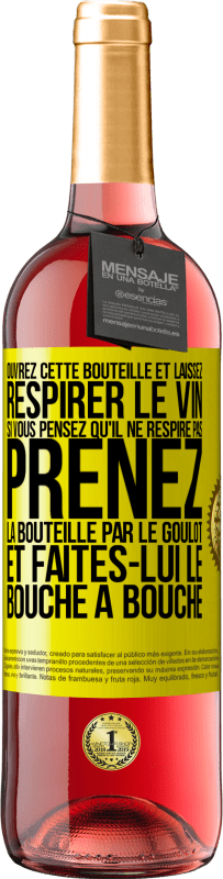 29,95 € Envoi gratuit | Vin rosé Édition ROSÉ Ouvrez cette bouteille et laissez respirer le vin. Si vous pensez qu'il ne respire pas prenez la bouteille par le goulot et fait Étiquette Jaune. Étiquette personnalisable Vin jeune Récolte 2024 Tempranillo