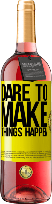 29,95 € Free Shipping | Rosé Wine ROSÉ Edition Dare to make things happen Yellow Label. Customizable label Young wine Harvest 2024 Tempranillo