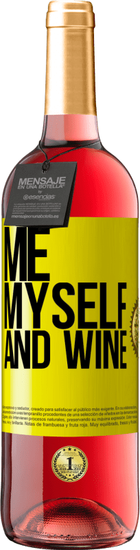 29,95 € 免费送货 | 桃红葡萄酒 ROSÉ版 Me, myself and wine 黄色标签. 可自定义的标签 青年酒 收成 2023 Tempranillo