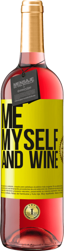 29,95 € Kostenloser Versand | Roséwein ROSÉ Ausgabe Me, myself and wine Gelbes Etikett. Anpassbares Etikett Junger Wein Ernte 2024 Tempranillo