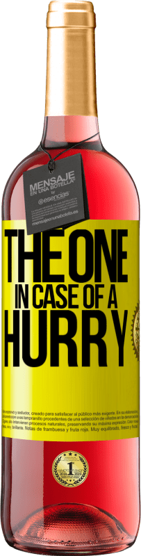 29,95 € 送料無料 | ロゼワイン ROSÉエディション The one in case of a hurry 黄色のラベル. カスタマイズ可能なラベル 若いワイン 収穫 2023 Tempranillo