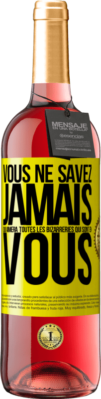 29,95 € Envoi gratuit | Vin rosé Édition ROSÉ Vous ne savez jamais qui aimera toutes les bizarreries qui sont en vous Étiquette Jaune. Étiquette personnalisable Vin jeune Récolte 2024 Tempranillo