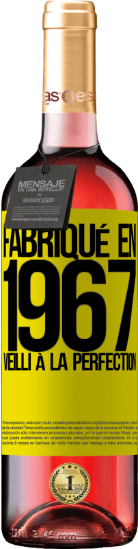 29,95 € Envoi gratuit | Vin rosé Édition ROSÉ Fabriqué en 1967. Vieilli à la perfection Étiquette Jaune. Étiquette personnalisable Vin jeune Récolte 2024 Tempranillo