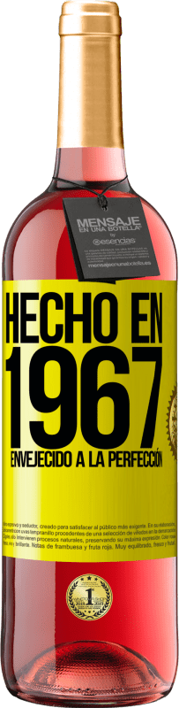 29,95 € Envío gratis | Vino Rosado Edición ROSÉ Hecho en 1967. Envejecido a la perfección Etiqueta Amarilla. Etiqueta personalizable Vino joven Cosecha 2024 Tempranillo