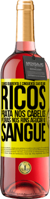 29,95 € Envio grátis | Vinho rosé Edição ROSÉ Os anos quarenta e cinquenta são os mais ricos. Prata nos cabelos, pedras nos rins, açúcar no sangue Etiqueta Amarela. Etiqueta personalizável Vinho jovem Colheita 2025 Tempranillo