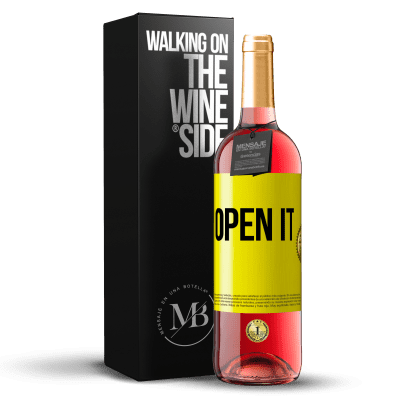 «Open it» ROSÉ Edition