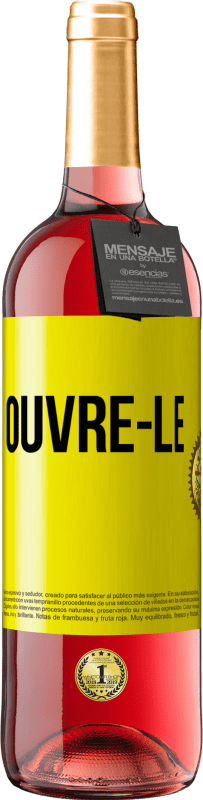 29,95 € Envoi gratuit | Vin rosé Édition ROSÉ Ouvre-le Étiquette Jaune. Étiquette personnalisable Vin jeune Récolte 2023 Tempranillo