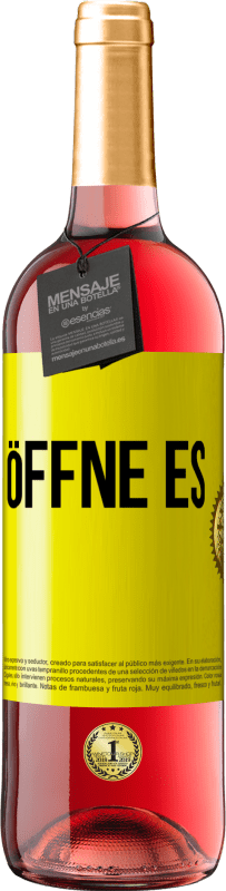29,95 € Kostenloser Versand | Roséwein ROSÉ Ausgabe Öffne es Gelbes Etikett. Anpassbares Etikett Junger Wein Ernte 2025 Tempranillo