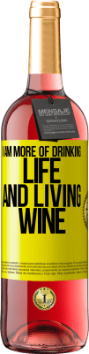 29,95 € Free Shipping | Rosé Wine ROSÉ Edition I am more of drinking life and living wine Yellow Label. Customizable label Young wine Harvest 2025 Tempranillo