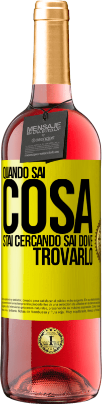 29,95 € Spedizione Gratuita | Vino rosato Edizione ROSÉ Quando sai cosa stai cercando, sai dove trovarlo Etichetta Gialla. Etichetta personalizzabile Vino giovane Raccogliere 2024 Tempranillo