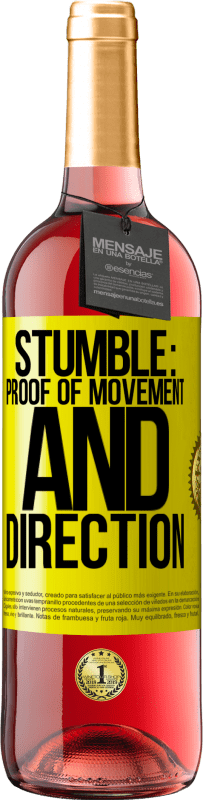 29,95 € Free Shipping | Rosé Wine ROSÉ Edition Stumble: proof of movement and direction Yellow Label. Customizable label Young wine Harvest 2024 Tempranillo