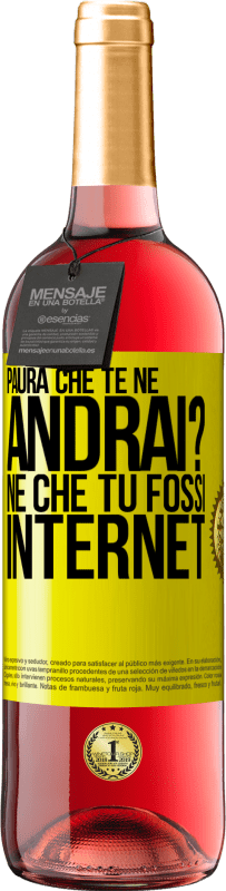 29,95 € Spedizione Gratuita | Vino rosato Edizione ROSÉ Paura che te ne andrai? Né che tu fossi internet Etichetta Gialla. Etichetta personalizzabile Vino giovane Raccogliere 2023 Tempranillo