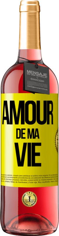 29,95 € Envoi gratuit | Vin rosé Édition ROSÉ Amour de ma vie Étiquette Jaune. Étiquette personnalisable Vin jeune Récolte 2024 Tempranillo