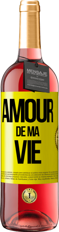 29,95 € Envoi gratuit | Vin rosé Édition ROSÉ Amour de ma vie Étiquette Jaune. Étiquette personnalisable Vin jeune Récolte 2025 Tempranillo