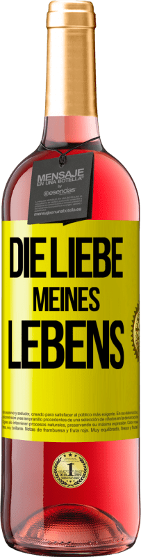 29,95 € Kostenloser Versand | Roséwein ROSÉ Ausgabe Die Liebe meines Lebens Gelbes Etikett. Anpassbares Etikett Junger Wein Ernte 2024 Tempranillo