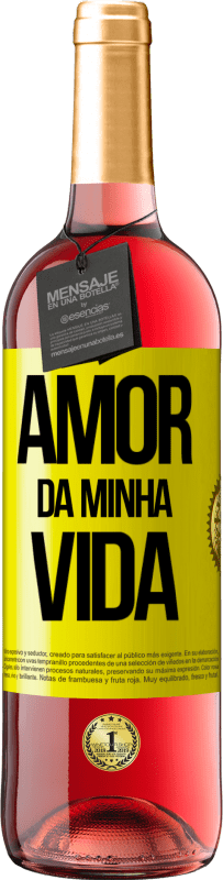 29,95 € Envio grátis | Vinho rosé Edição ROSÉ Amor da minha vida Etiqueta Amarela. Etiqueta personalizável Vinho jovem Colheita 2024 Tempranillo