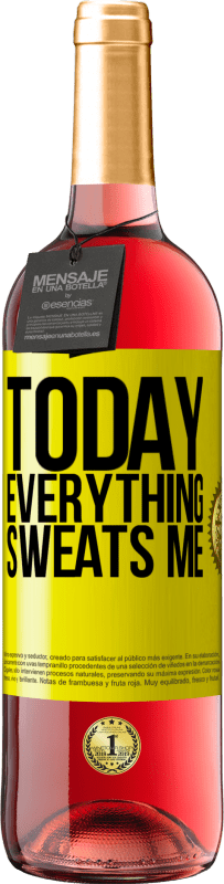 29,95 € Free Shipping | Rosé Wine ROSÉ Edition Today everything sweats me Yellow Label. Customizable label Young wine Harvest 2023 Tempranillo