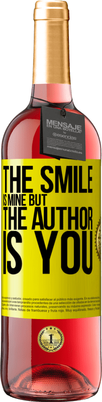 29,95 € Free Shipping | Rosé Wine ROSÉ Edition The smile is mine, but the author is you Yellow Label. Customizable label Young wine Harvest 2024 Tempranillo