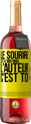 29,95 € Envoi gratuit | Vin rosé Édition ROSÉ Le sourire est à moi, mais l'auteur c'est toi Étiquette Jaune. Étiquette personnalisable Vin jeune Récolte 2024 Tempranillo