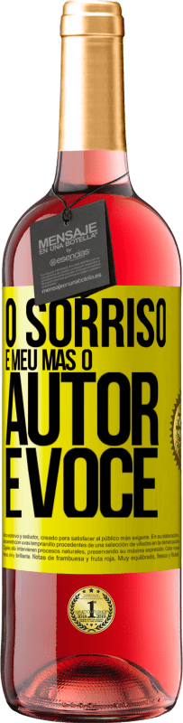 29,95 € Envio grátis | Vinho rosé Edição ROSÉ O sorriso é meu, mas o autor é você Etiqueta Amarela. Etiqueta personalizável Vinho jovem Colheita 2023 Tempranillo