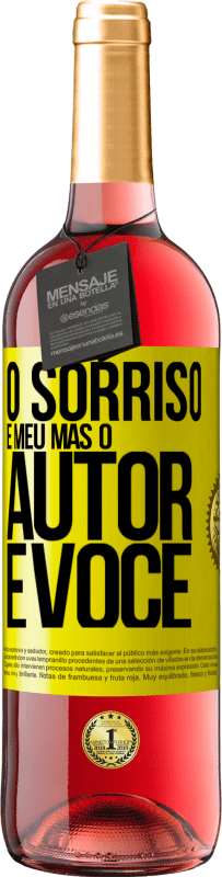 29,95 € Envio grátis | Vinho rosé Edição ROSÉ O sorriso é meu, mas o autor é você Etiqueta Amarela. Etiqueta personalizável Vinho jovem Colheita 2025 Tempranillo