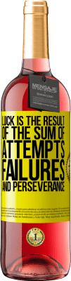 29,95 € 免费送货 | 桃红葡萄酒 ROSÉ版 运气是尝试，失败和毅力加总的结果 黄色标签. 可自定义的标签 青年酒 收成 2025 Tempranillo