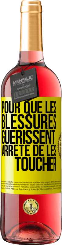 29,95 € Envoi gratuit | Vin rosé Édition ROSÉ Pour que les blessures guérissent, arrête de les toucher Étiquette Jaune. Étiquette personnalisable Vin jeune Récolte 2024 Tempranillo