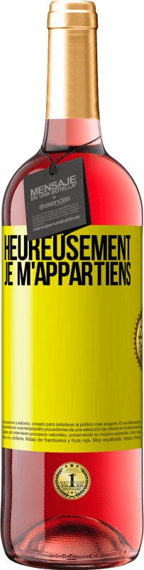29,95 € Envoi gratuit | Vin rosé Édition ROSÉ Heureusement, je m'appartiens Étiquette Jaune. Étiquette personnalisable Vin jeune Récolte 2025 Tempranillo