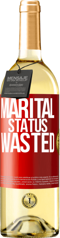 29,95 € Free Shipping | White Wine WHITE Edition Marital status: wasted Red Label. Customizable label Young wine Harvest 2024 Verdejo