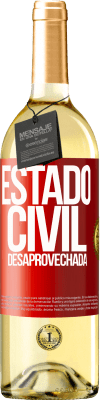 29,95 € Envío gratis | Vino Blanco Edición WHITE Estado civil: desaprovechada Etiqueta Roja. Etiqueta personalizable Vino joven Cosecha 2024 Verdejo