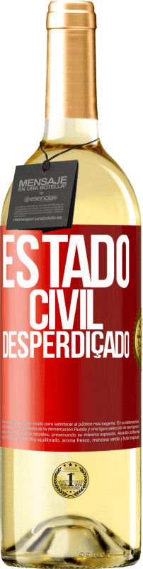 29,95 € Envio grátis | Vinho branco Edição WHITE Estado civil: desperdiçado Etiqueta Vermelha. Etiqueta personalizável Vinho jovem Colheita 2024 Verdejo