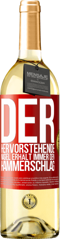 29,95 € Kostenloser Versand | Weißwein WHITE Ausgabe Der hervorstehende Nagel erhält immer den Hammerschlag Rote Markierung. Anpassbares Etikett Junger Wein Ernte 2025 Verdejo