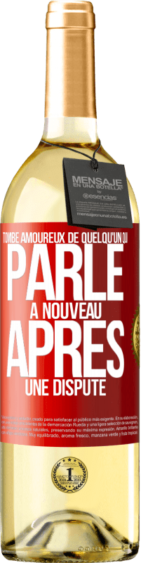 29,95 € Envoi gratuit | Vin blanc Édition WHITE Tombe amoureux de quelqu'un qui parle à nouveau après une dispute Étiquette Rouge. Étiquette personnalisable Vin jeune Récolte 2024 Verdejo