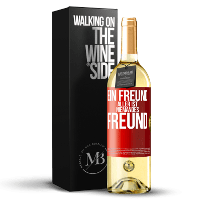 «Ein Freund aller ist niemandes Freund» WHITE Ausgabe