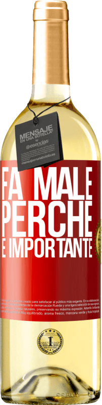 29,95 € Spedizione Gratuita | Vino bianco Edizione WHITE Fa male perché è importante Etichetta Rossa. Etichetta personalizzabile Vino giovane Raccogliere 2024 Verdejo