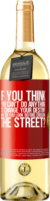 29,95 € Free Shipping | White Wine WHITE Edition If you think you can't do anything to change your destiny, why do you look before crossing the street? Red Label. Customizable label Young wine Harvest 2023 Verdejo