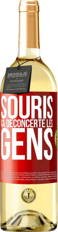 29,95 € Envoi gratuit | Vin blanc Édition WHITE Souris, ça déconcerte les gens Étiquette Rouge. Étiquette personnalisable Vin jeune Récolte 2024 Verdejo