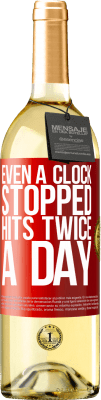 29,95 € Free Shipping | White Wine WHITE Edition Even a clock stopped hits twice a day Red Label. Customizable label Young wine Harvest 2025 Verdejo