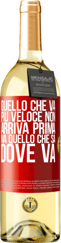 29,95 € Spedizione Gratuita | Vino bianco Edizione WHITE Quello che va più veloce non arriva prima, ma quello che sa dove va Etichetta Rossa. Etichetta personalizzabile Vino giovane Raccogliere 2024 Verdejo