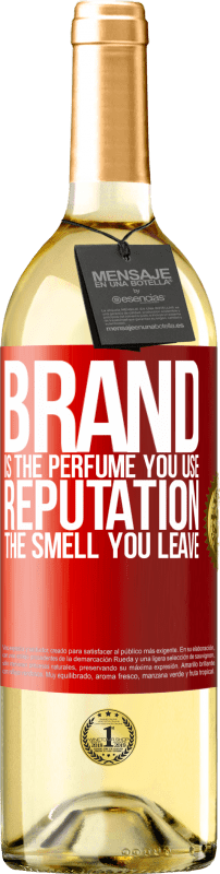 29,95 € 送料無料 | 白ワイン WHITEエディション ブランドは使用する香水です。評判、あなたが残す匂い 赤いタグ. カスタマイズ可能なラベル 若いワイン 収穫 2023 Verdejo