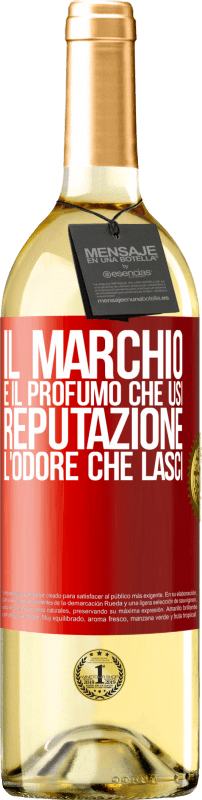 29,95 € Spedizione Gratuita | Vino bianco Edizione WHITE Il marchio è il profumo che usi. Reputazione, l'odore che lasci Etichetta Rossa. Etichetta personalizzabile Vino giovane Raccogliere 2024 Verdejo