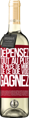 29,95 € Envoi gratuit | Vin blanc Édition WHITE Dépensez, tout au plus, une pièce de moins que ce que vous gagnez Étiquette Rouge. Étiquette personnalisable Vin jeune Récolte 2025 Verdejo