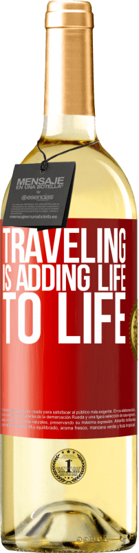 29,95 € Free Shipping | White Wine WHITE Edition Traveling is adding life to life Red Label. Customizable label Young wine Harvest 2024 Verdejo