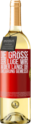 29,95 € Kostenloser Versand | Weißwein WHITE Ausgabe Die Größe der Lüge wird an der Länge der Erklärung gemessen Rote Markierung. Anpassbares Etikett Junger Wein Ernte 2023 Verdejo