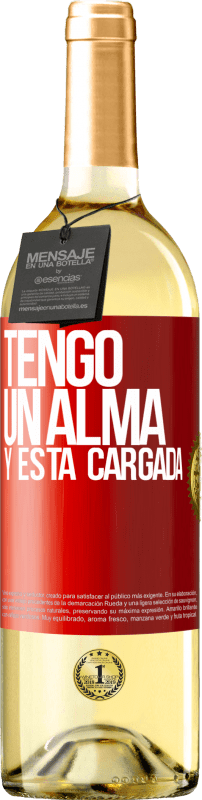 29,95 € Envoi gratuit | Vin blanc Édition WHITE J'ai une âme et elle est chargée Étiquette Rouge. Étiquette personnalisable Vin jeune Récolte 2025 Verdejo