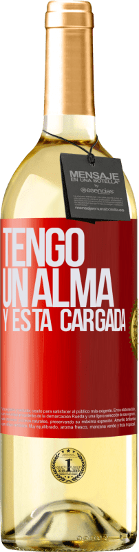 29,95 € Kostenloser Versand | Weißwein WHITE Ausgabe Tengo un alma y está cargada Rote Markierung. Anpassbares Etikett Junger Wein Ernte 2023 Verdejo