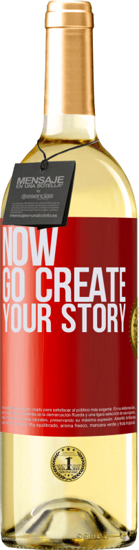 29,95 € Envío gratis | Vino Blanco Edición WHITE Now, go create your story Etiqueta Roja. Etiqueta personalizable Vino joven Cosecha 2023 Verdejo