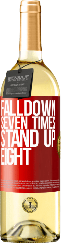 29,95 € 免费送货 | 白葡萄酒 WHITE版 Falldown seven times. Stand up eight 红色标签. 可自定义的标签 青年酒 收成 2024 Verdejo